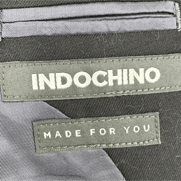 Indochino Mens Wool Newbury Sport Coat Blazer 44 Regular Black Two Buttons - Picture 5 of 14